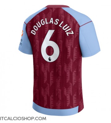 Aston Villa Douglas Luiz #6 Prima Maglia 2023-24 Manica Corta